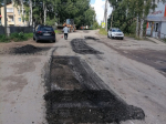 Благоустройство дорожного покрытия на улице Рабочей.